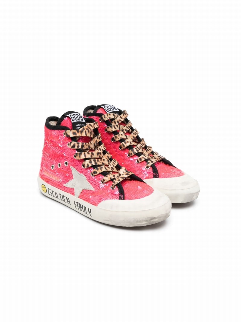 Kids' Super Star Sequinned Sneakers In Pink