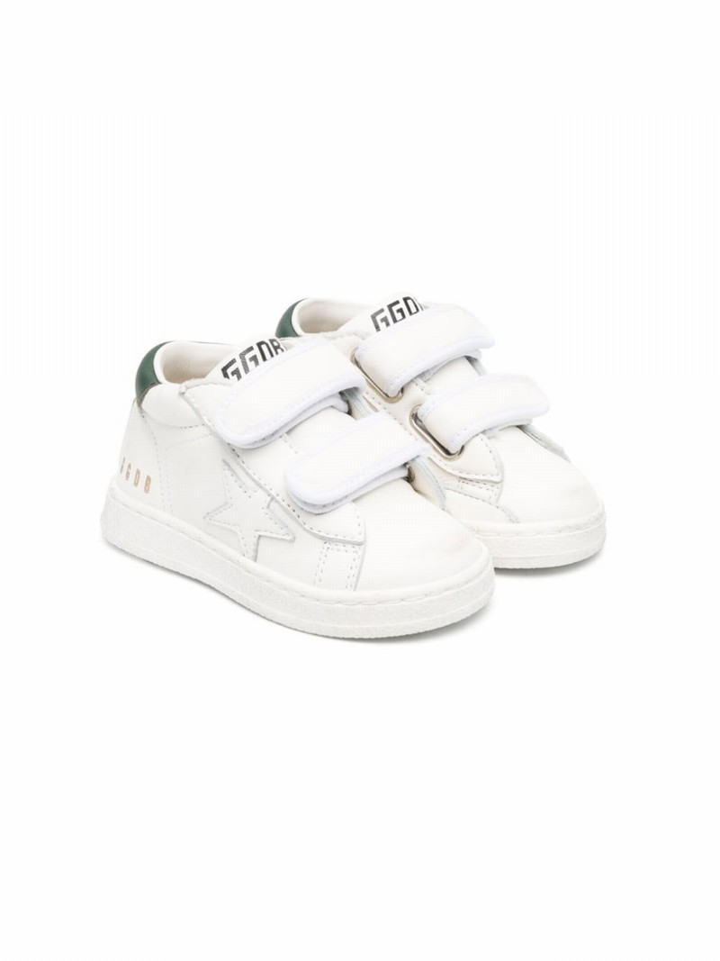 Kids' Super Star Touch-strap Sneakers In White