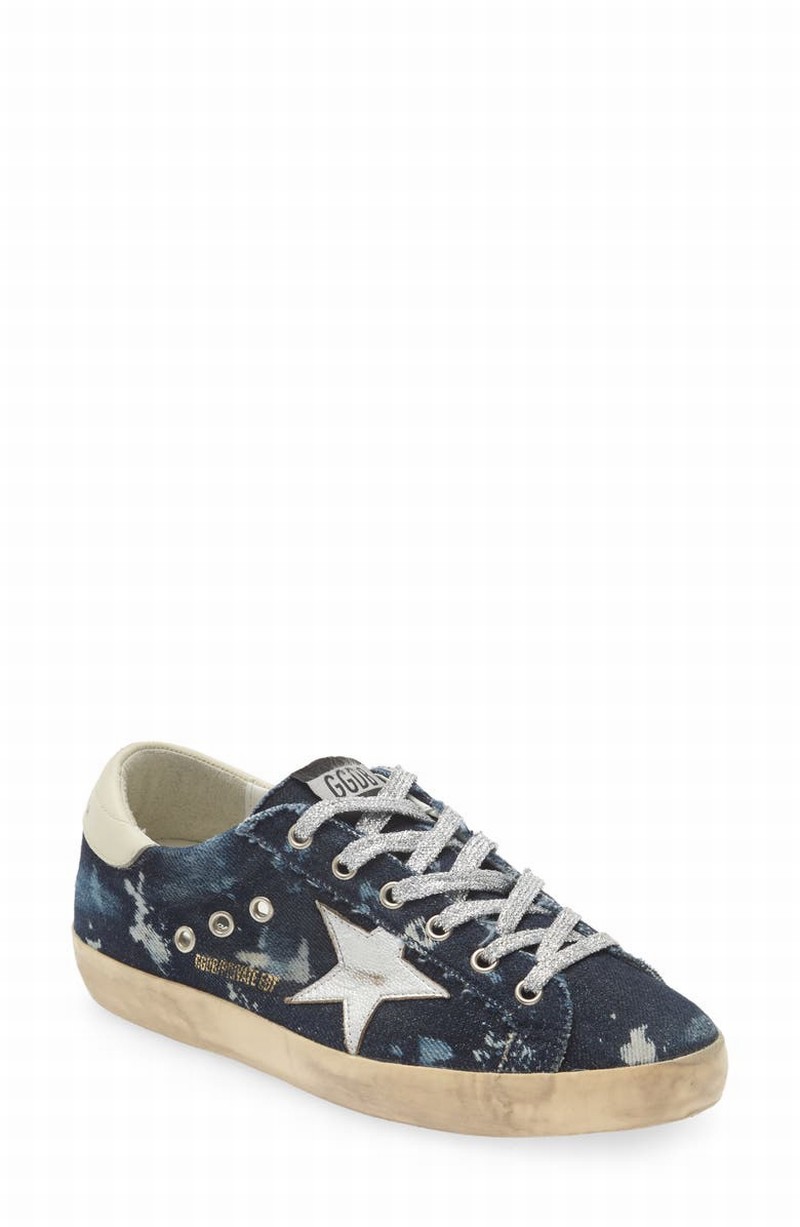 Super-star Low Top Sneaker In Bleach Denim