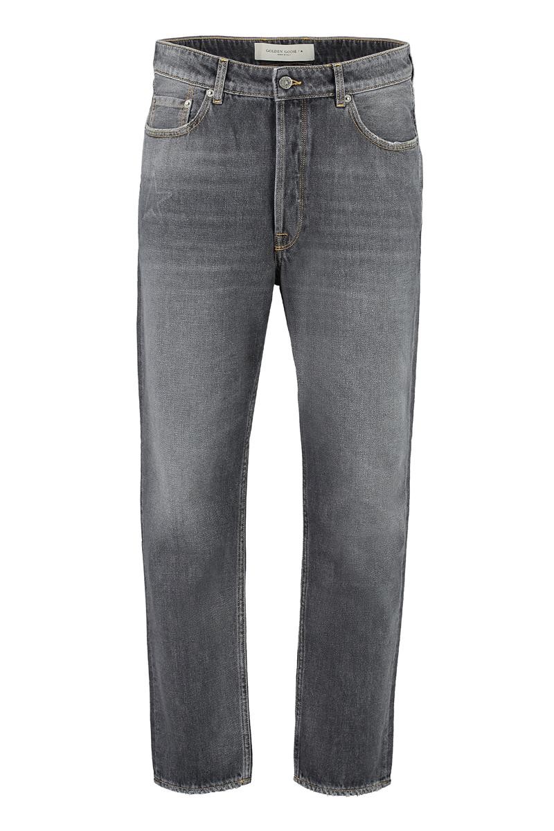 5-pocket Straight-leg Jeans In Grey