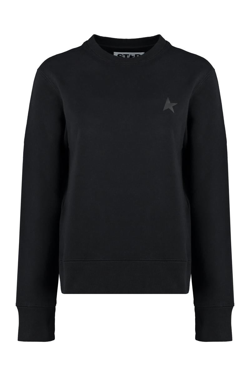 Logo Detail Cotton Sweatshirt In Black