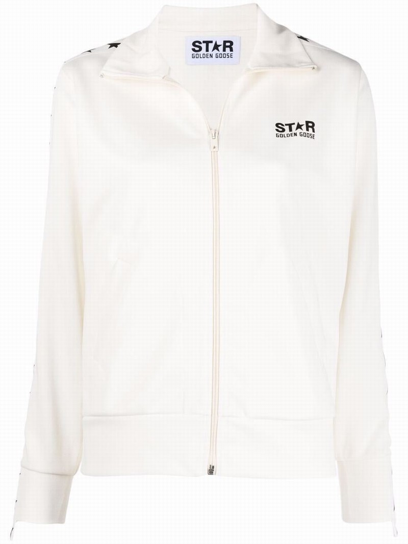 Logo Zip-up Sweatshirt In White