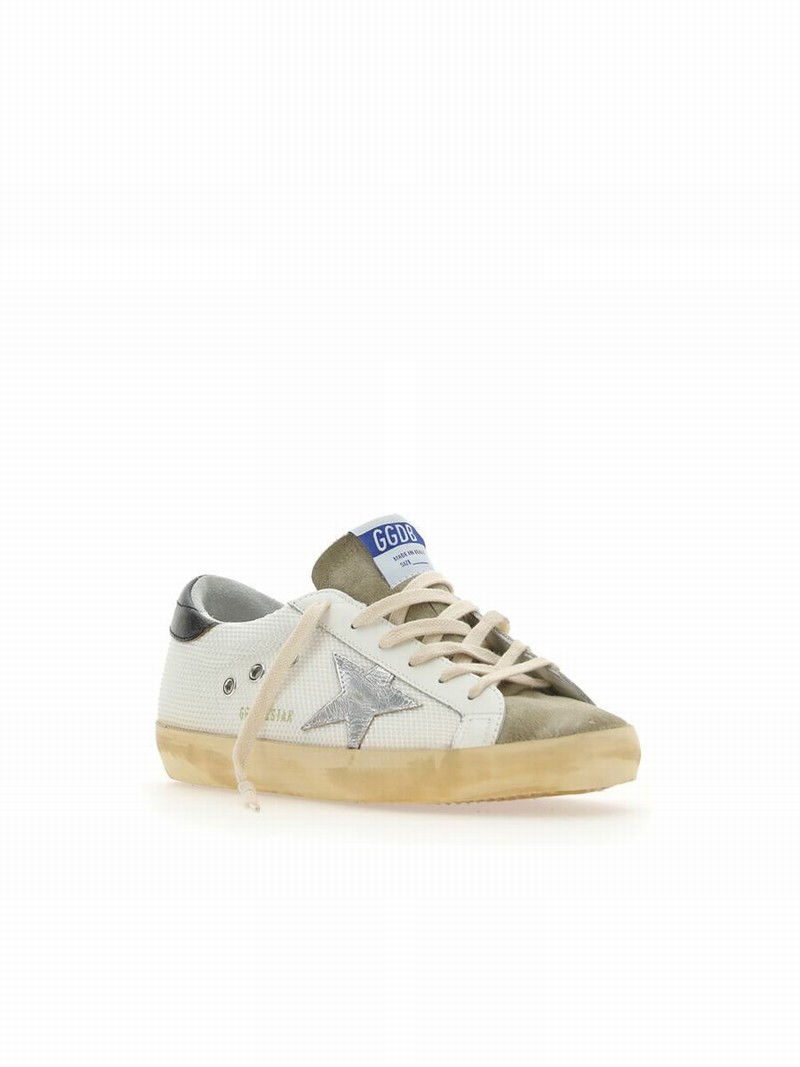 Superstar Leather Sneaker In Bianca/argento