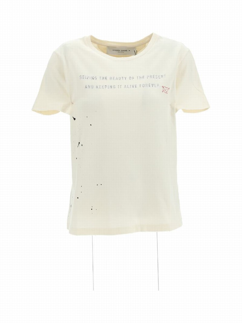 Doris Cotton T-shirt In Panna