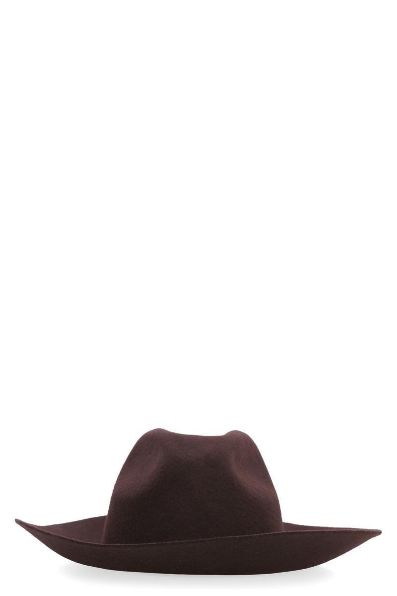 Wool Felt Hat In Brown