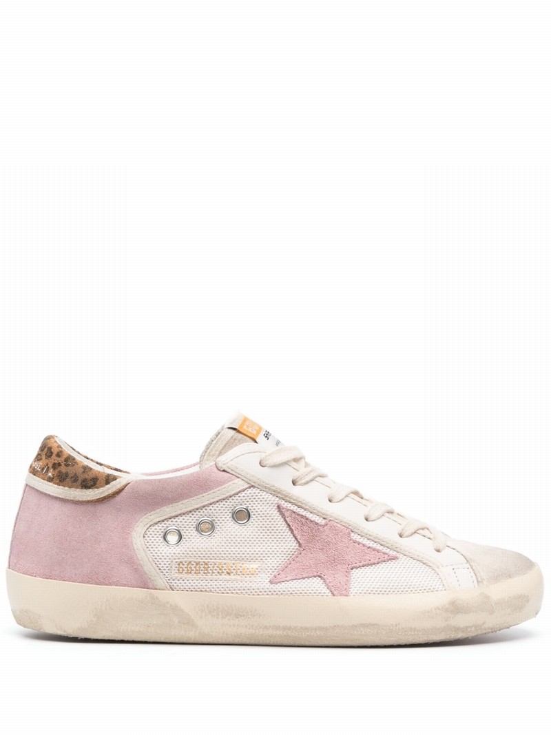 Star-motif Low-top Sneakers In Nude