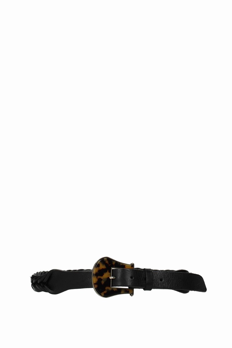 Thin Belts Leather Black