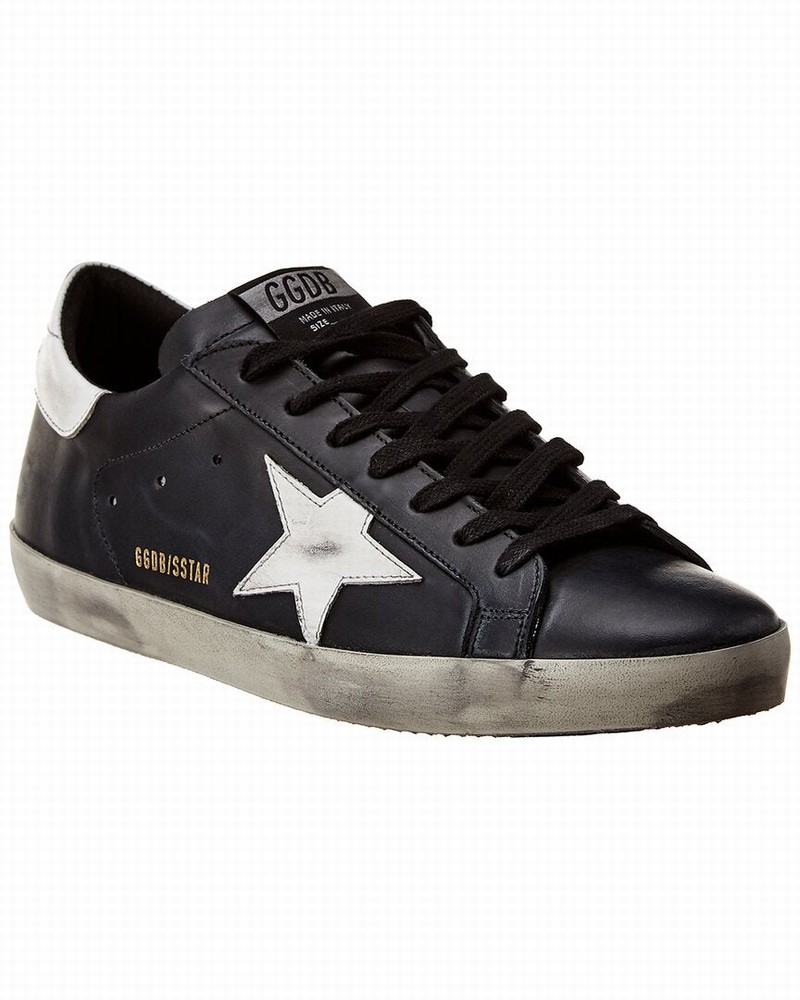 Superstar Leather Sneaker In Black