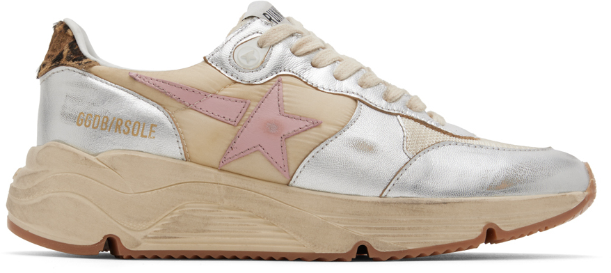 Beige Running Sole Low-Top Sneakers