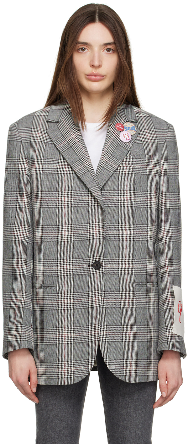 Gray Check Blazer