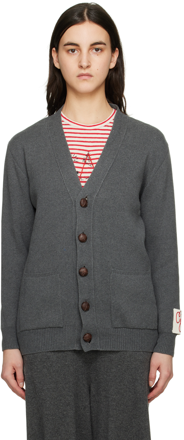 Gray Patch Cardigan