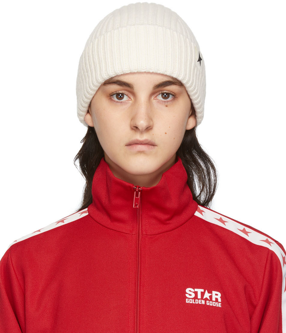 Off-White Wool Damian Star Beanie