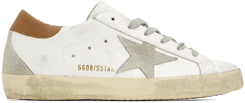 White & Brown Super-Star Classic Sneakers