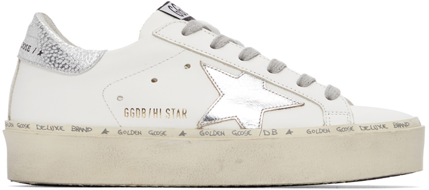 White & Silver Super-Star Classic Sneakers