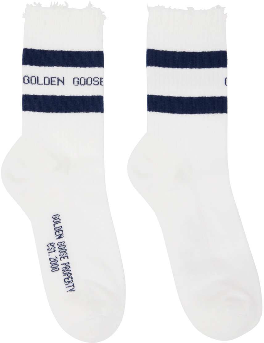 White Logo Socks