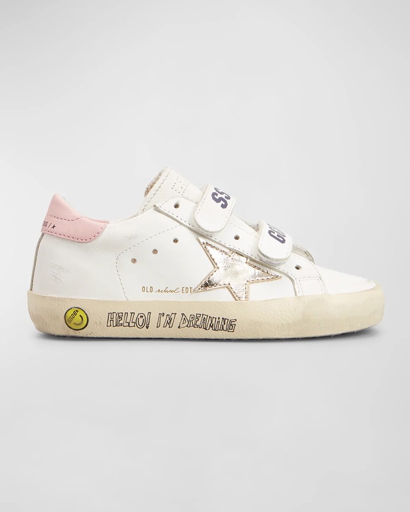 Kids' Old School Sneakers In White